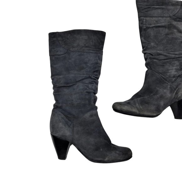 (Up To 50% Off SALE) Aqua College Suede Heeled Boots - Picture 2 of 4